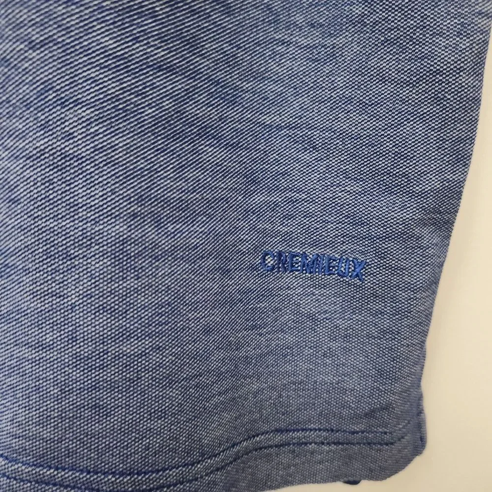 DANIEL CREMIEUX Men's Blue Short Sleeve 100% Cotton Polo Shirt Size L